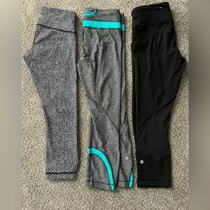 Bundle of 3 Lululemon leggings size 6